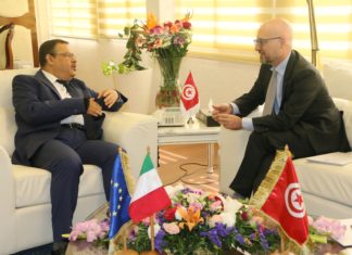 سمير الطيب يستقبل سفير ايطاليا الجديد بتونس