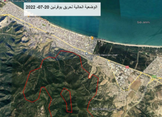 السيطرة على حريق جبل بوقرنين بولاية بن عروس