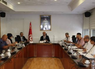 جلسة عمل حول مشروع الطّريق الحزاميّة الجنوبيّة لمدينة سيدي بوزيد