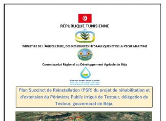 الخطة المختصرة لإعادة التوطين (Plan Succinct de Réinstallation PSR)لمشروع إعادة تهيئة المنطقة السقوية بتستور من ولاية باجة