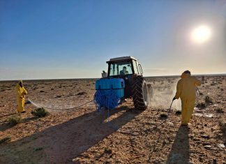 بـلاغ حول متابعة سير حملة مكافحة الجراد الصحراوي