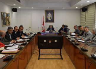 جلسة عمل لمتابعة اشغال صيانة شبكات وتجهيزات الشركة الوطنية لاستغلال وتوزيع المياه