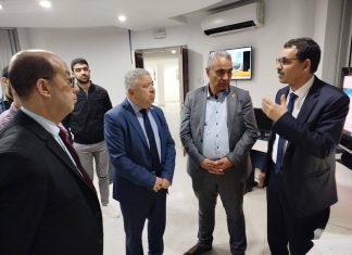 زيارة كاتب الدّولة لدى وزير الفلاحة والموارد المائيّة والصّيد البحري المكلّف بالمياه إلى خلية الاستمرار بالشركة الوطنية لاستغلال وتوزيع المياه
