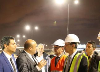 وزيرا الفلاحة والموارد المائية والصيد البحري والتجهيز والإسكان يتفقدان أشغال ربط قناة جلب المياه ذات قطر 1200 مم في جزئها المتعلق بمشروع توسعة المدخل الجنوبي للعاصمة